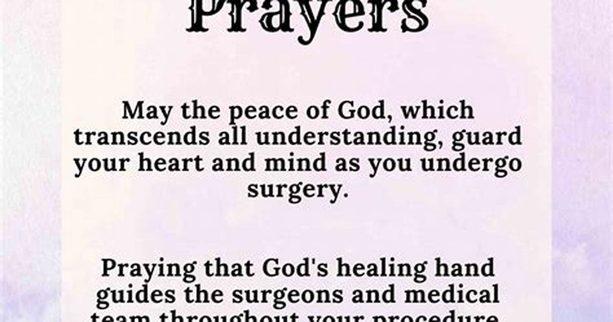 100 Before Surgery Wishes and Prayers for Friends And