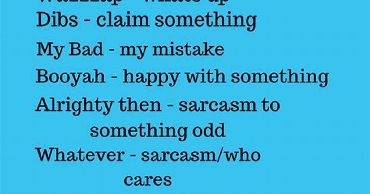 1990 Slang Words