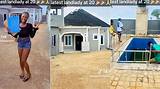 20-Year-Old Becomes Latest Landlady, Builds House with Swimming Pool, Paints It and Tiles Floor