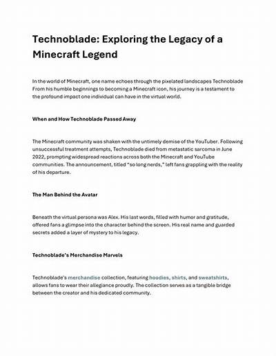 A Picture of Technoblade: Exploring the Legacy of a Minecraft Legend