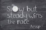 Aesop: 'Slow but Steady Wins the Race.'