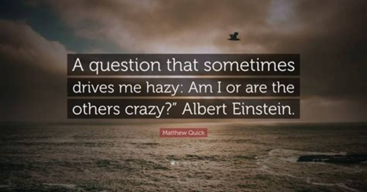 Albert Einstein a Question That Sometimes Drives Me Hazy Am I or Are the Others