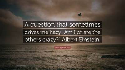 Albert Einstein: 'A Question That Sometimes Drives Me Hazy: Am I or Are the Others Crazy?'
