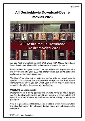 All Desiremovies: Your Ultimate Destination for Movie Entertainment