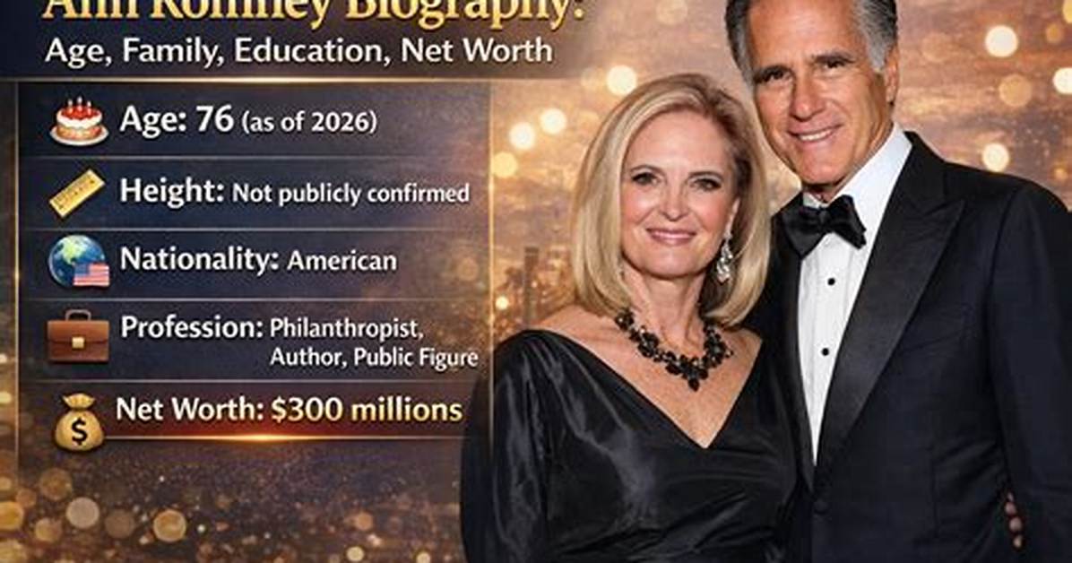 Ann Romney S Net Worth Biography Career Awards Fact And