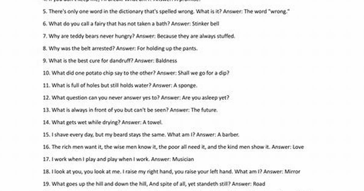 Are There Any Riddles That Are Good for Kids?