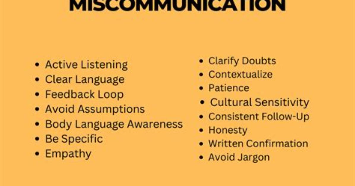 Are There Ways to Avoid Miscommunication How?