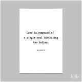 Aristotle: 'Love Is Composed of a Single Soul Inhabiting Two Bodies.'