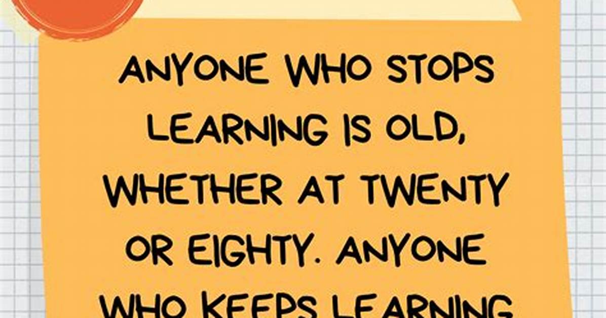 At What Age Do You Stop Learning?