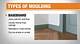 Baseboard Transitions from Two Types of Molding