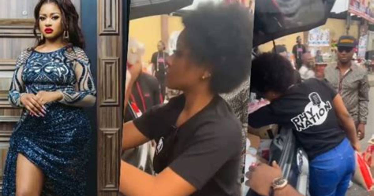 Bbnaija Star Phyna Distributes Bags of Rice to Less