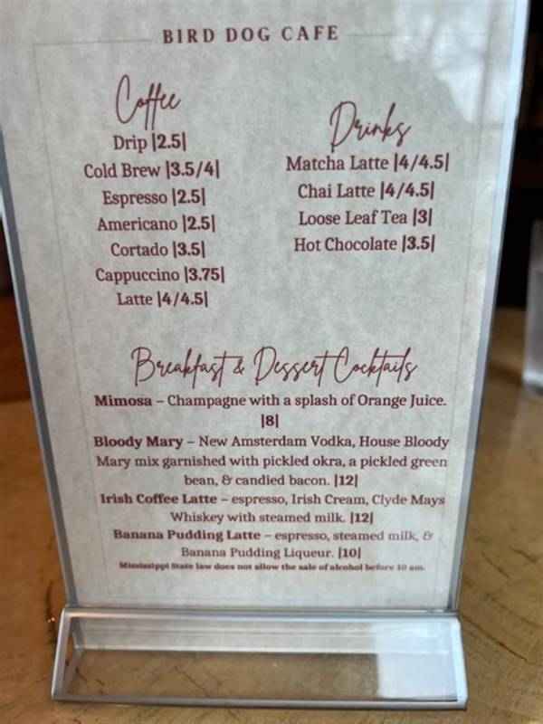 Bird Dog Cafe Menu: a Gourmet Experience for Dog Lovers