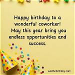 Birthday Message Coworker