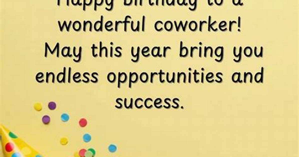 Birthday Messages Coworker