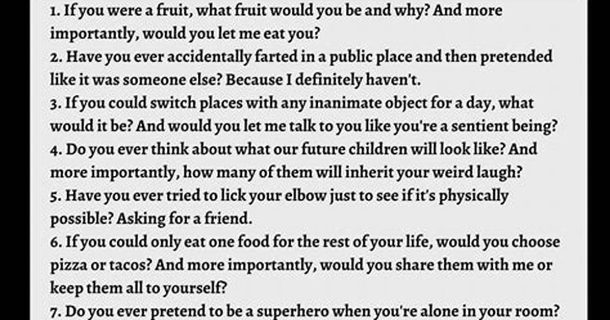 Bored Questions to Ask Your Boyfriend