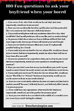 Bored Questions to Ask Your Boyfriend