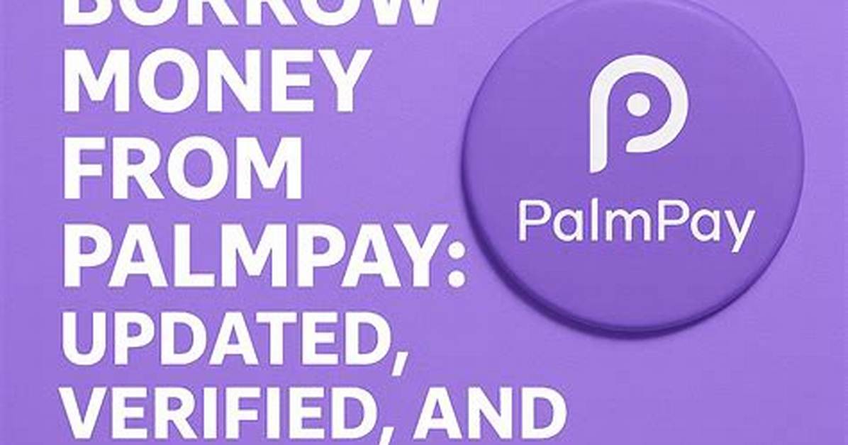 Borrowing Money with Palmpay a Quick Guide Simple Steps and Additional
