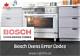 Bosch Oven Error Codes | Homesteady