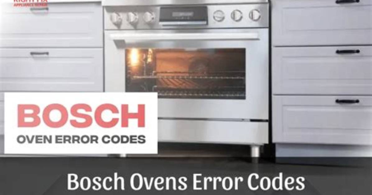 Bosch Oven Error Codes