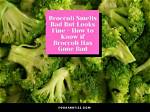 Broccoli Smells Bad