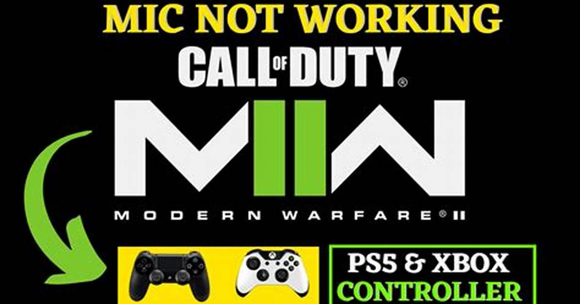 Call of Duty Mw2 Mic Not Working: How to Resolve It