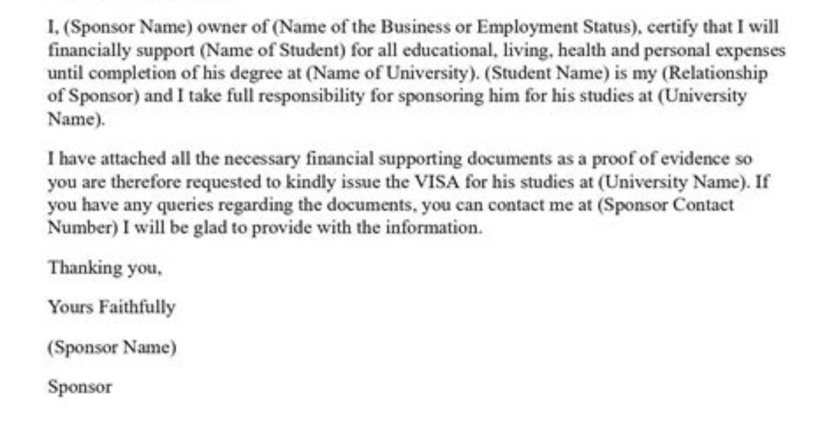 Can a Friend Sponsor My Student Visa?
