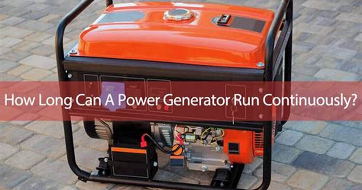 Can a Generator Run An