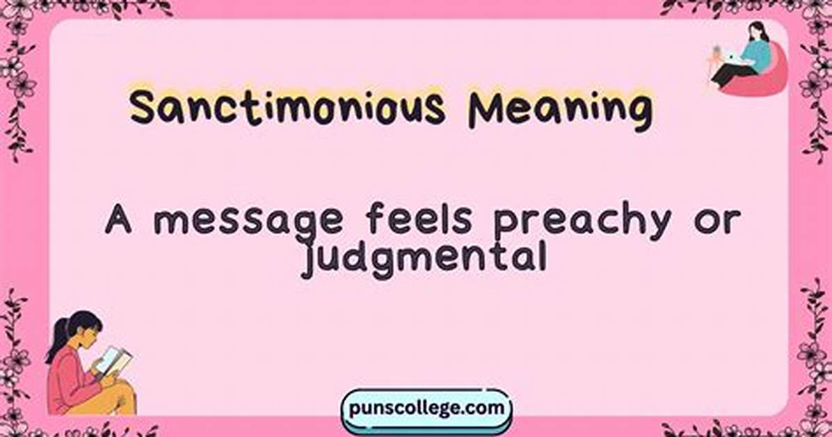 Can a Person Be Sanctimonious?