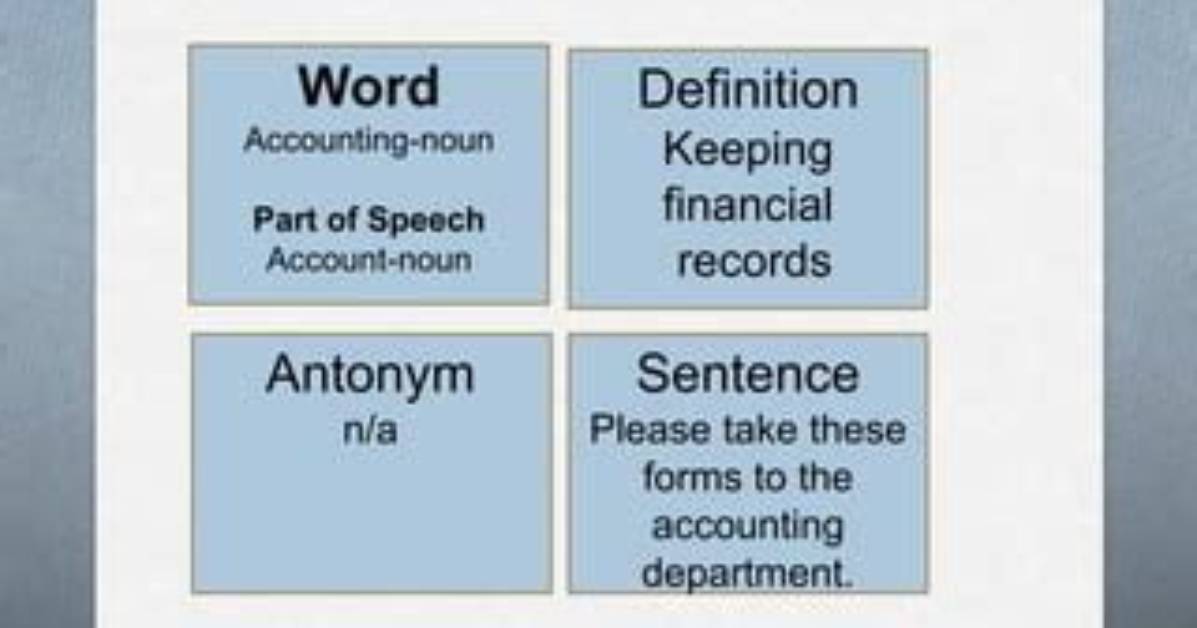 Can Accounting Be a Noun?