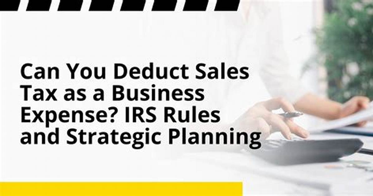 Can Companies Deduct Sales Tax?