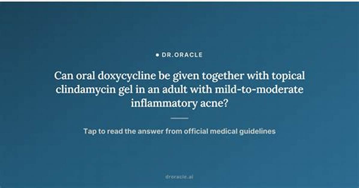 Can Doxycycline and Clindamycin Be Taken at the Same Time?
