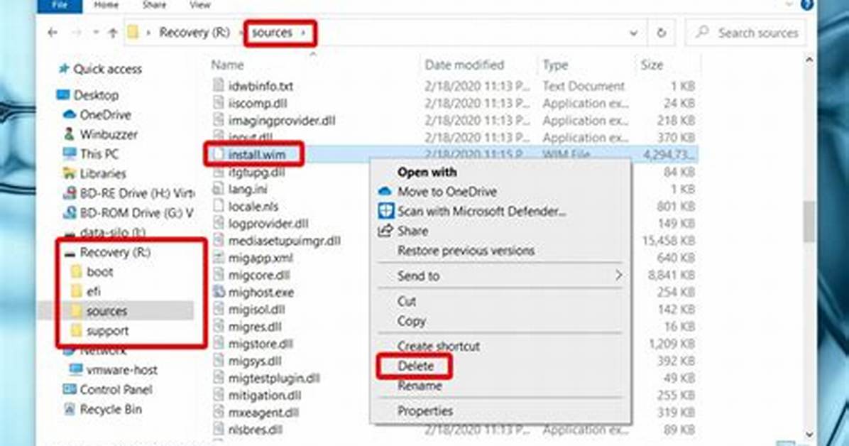 Can I Delete Install. Esd Windows 10?
