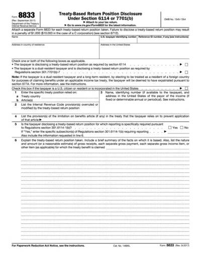 Can I File Form 8833 Online?