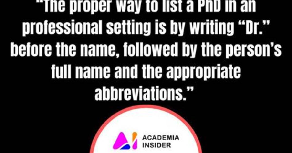 Can I Write Dr After Phd?