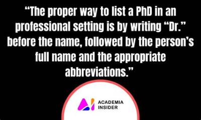 Can I Write Dr After Phd?