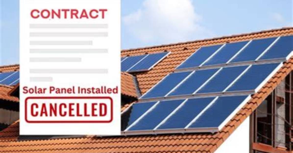 Can You Cancel Solar Panel Contract?