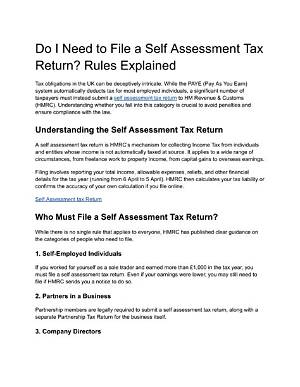 Can You File a Self Assessment Tax Return Online?