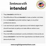 Can You Use Intended in a Sentence?