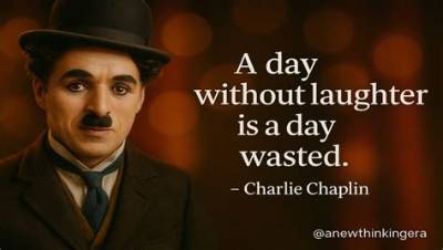 Charlie Chaplin: 'A Day Without Laughter Is a Day Wasted.'