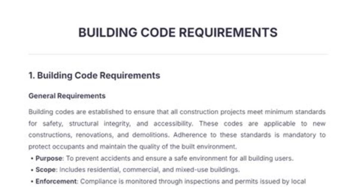 Code Requirements for House