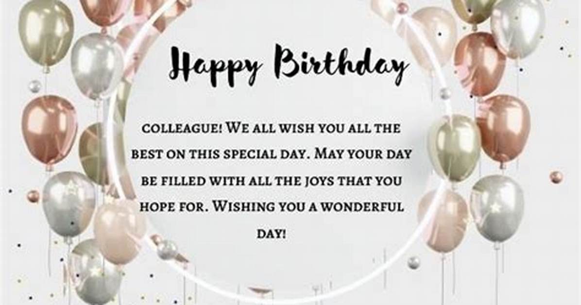 Colleague Birthday Wishes