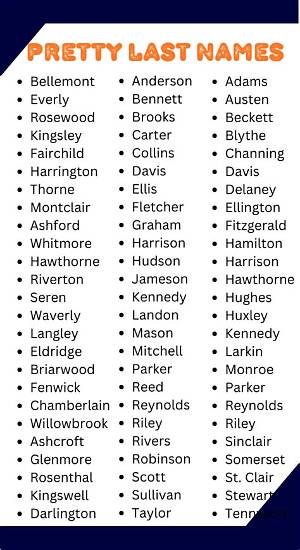 Cool and Unique Last Names: a Comprehensive Guide