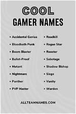 Cool Nicknames for Gamers