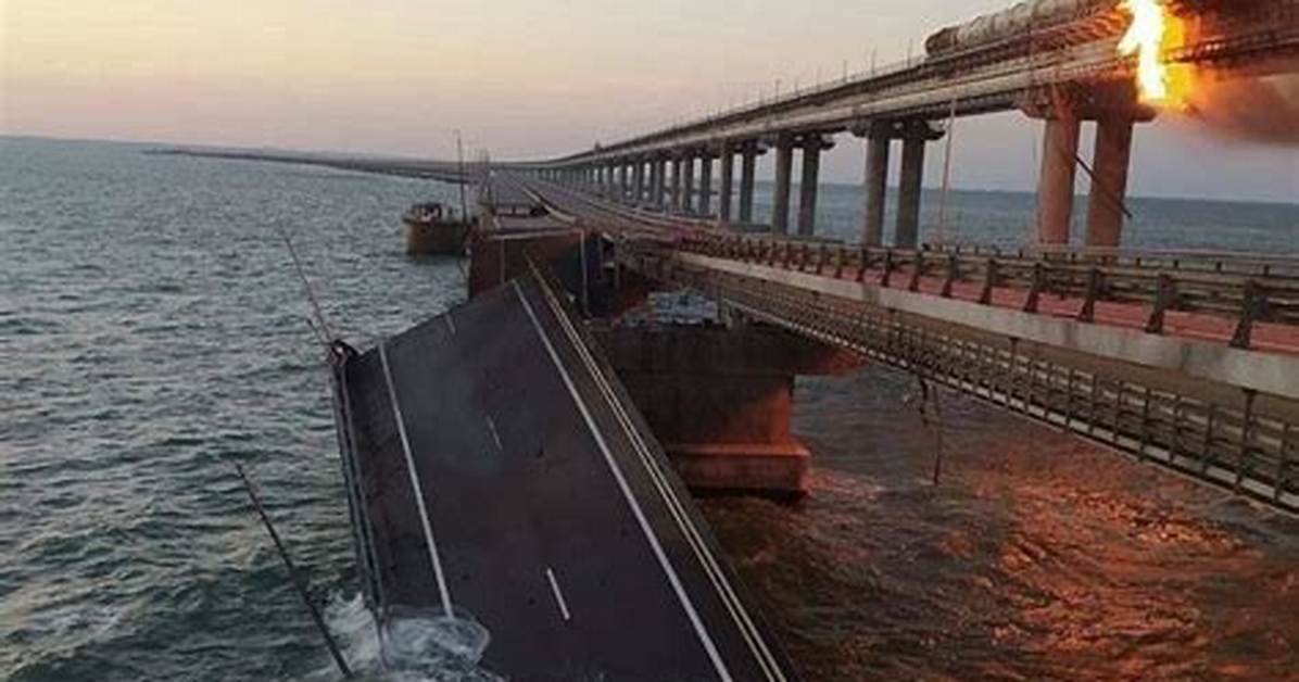 Crucial Bridge Linking Crimea to Russia Hit by Huge Explosion