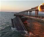 Crucial Bridge Linking Crimea to Russia Hit by Huge Explosion