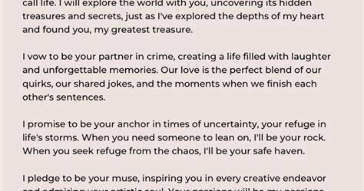 Cry Wedding Vows for Him