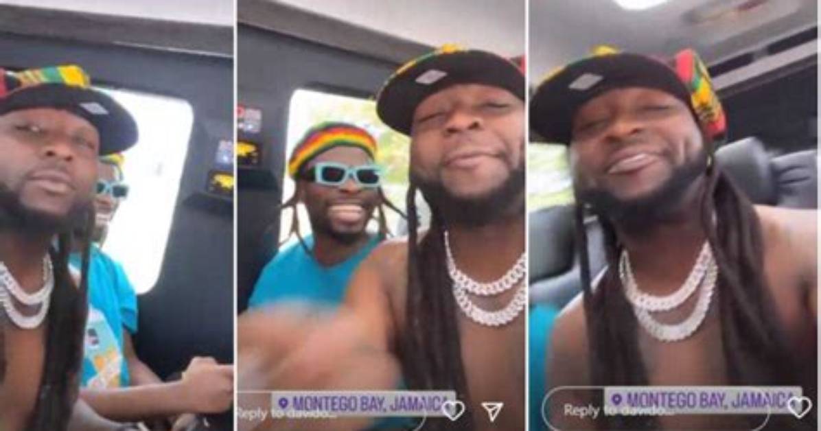 Davido Rocks Dreadlocks Speaks Like Rasta Man in Funny Video as He Visits Jamaica