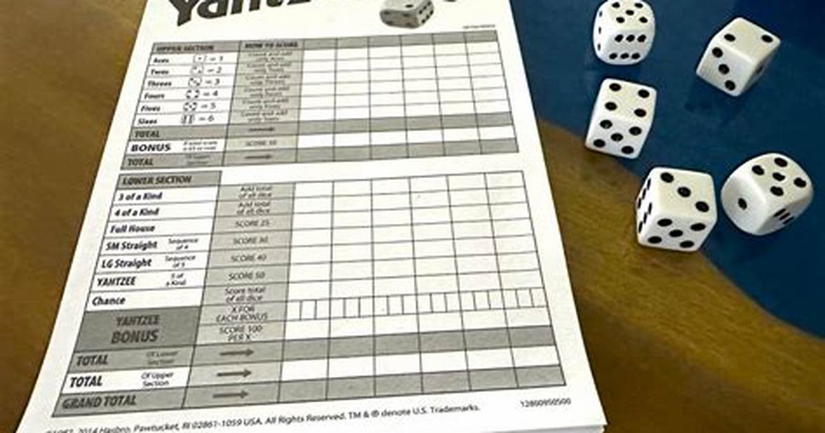 Definitions Yahtzee