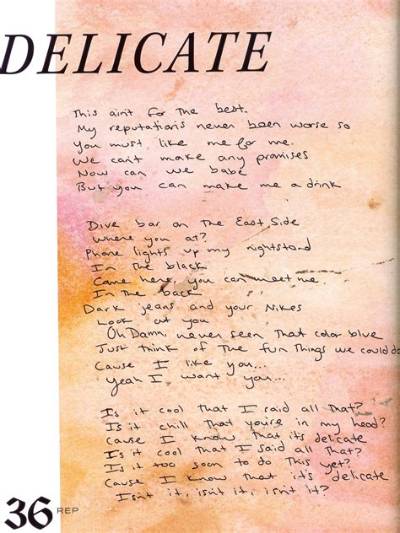 “Delicate” - Lyrics Meaning