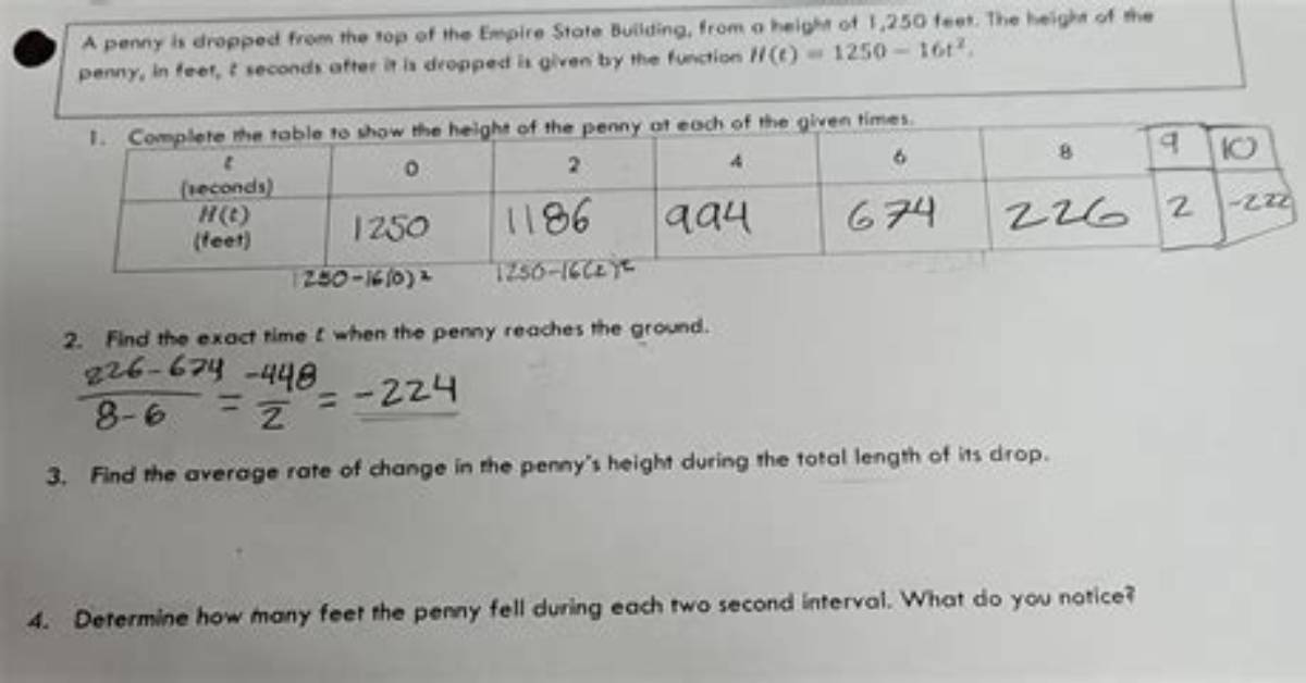 Determine Penny S Height from the Big Bang